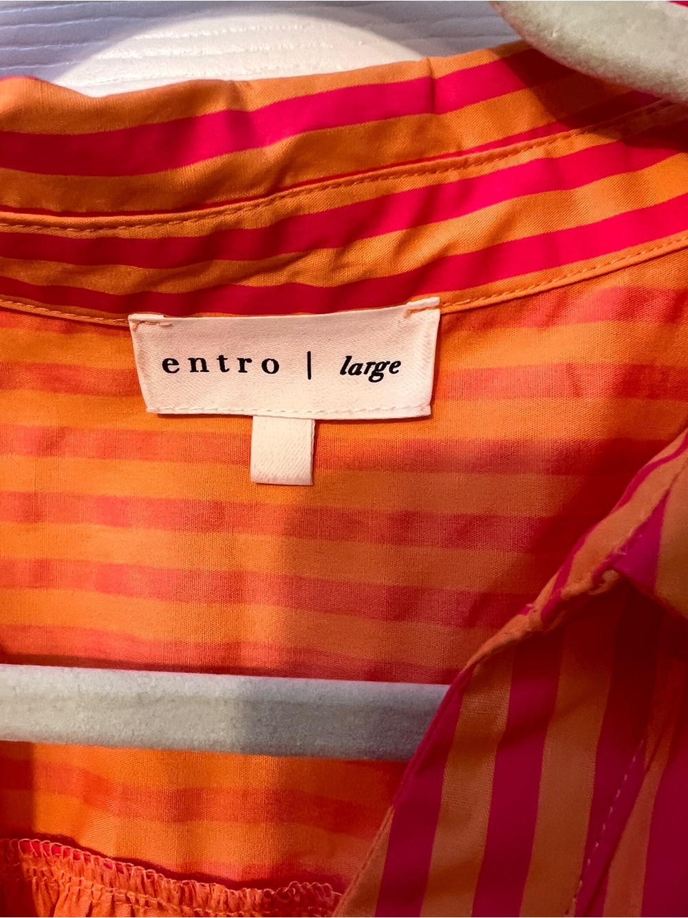 entro Coral and Pink Striped Tie-Front Maxi Dress - Picture 7 of 8